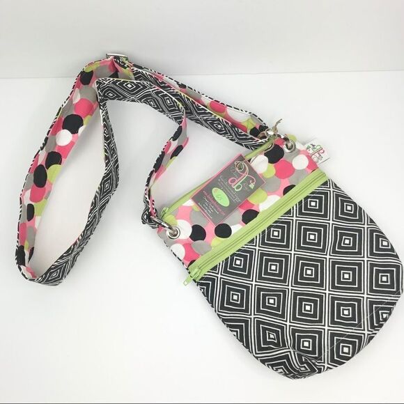 Artisan Hand Crafted Colorful Fabric Crossbody Bag NWT - Picture 1 of 13